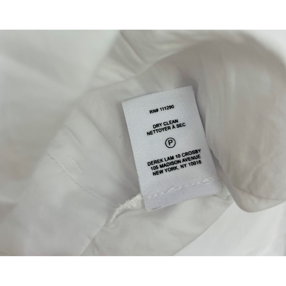 Derek Lam 10 Crosby NWD Noe Blouse Optic White Sz 16 Quiet Luxury - Picture 16 of 16